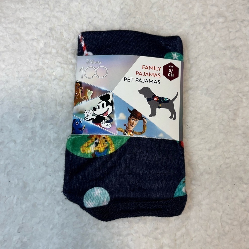 Disney Pet Dog Blue Christmas Pajama Style Cape Size Small